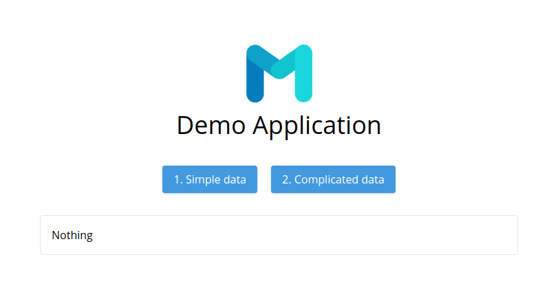 Demo application screenshot